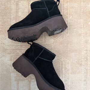UGG Black New Heights Ankle Boots